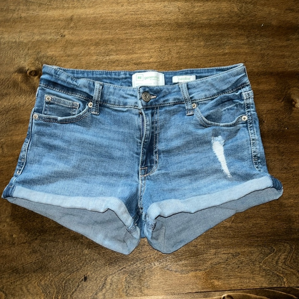 Jean shorts, brand is meadow, very stretchy